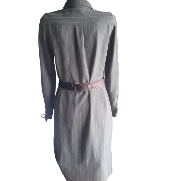 Anthropology Current Air Olive Green Button Front Dress - Picture 7 of 8